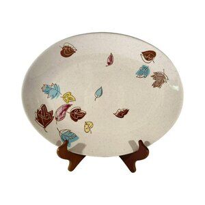 VTG MCM Royal China USA Falling Leaves 13" Oval Platter 1957 Rare Collectible